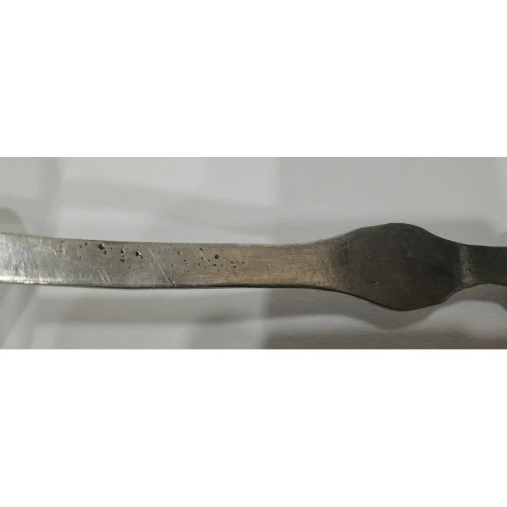 Vintage Ornate Serving Ladle 92% Tin Etain Handmade Silver Color Flatware